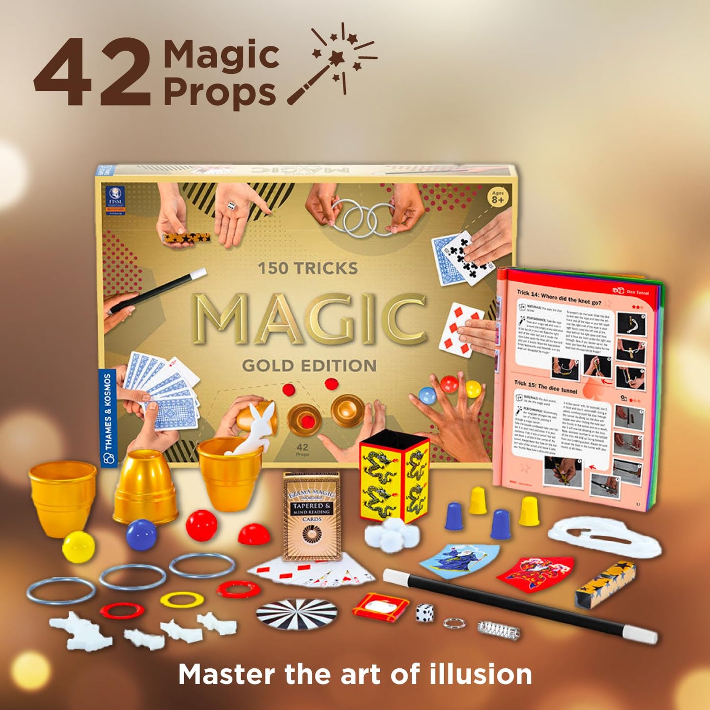 Thames & Kosmos Magic: Gold Edition Playset with 150 Tricks