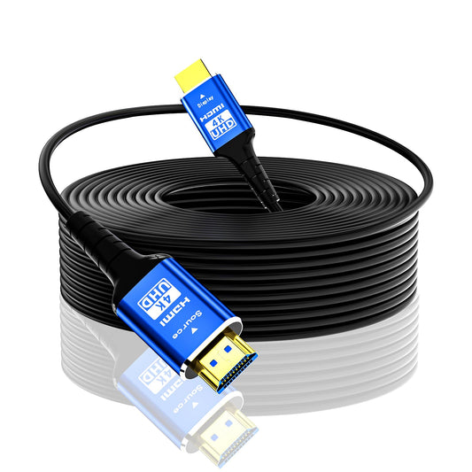Adrenenjoyer Fiber Optic 150 ft hdmi Cable,18Gbps 4k Ultra high Speed Support 4K@60Hz(4:4:4 RGB) HDR10,HDCP2.2,eARC,3D,CEC Unidirectional Active 2.0 Cord,Shielding Interference,Slim and Flexible