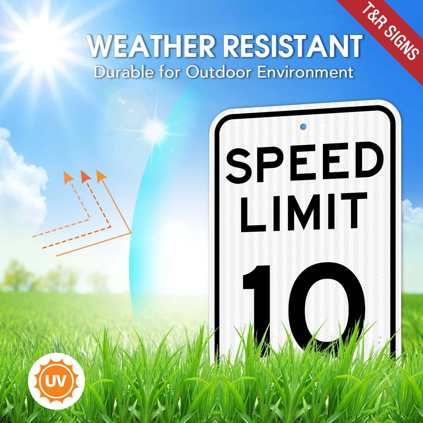 4 Pack Aluminum Traffic Signs - 18" x 12", Rust Free, Weather & Water Resistant, Fade Resistant, 2 Pre-drilled Holes