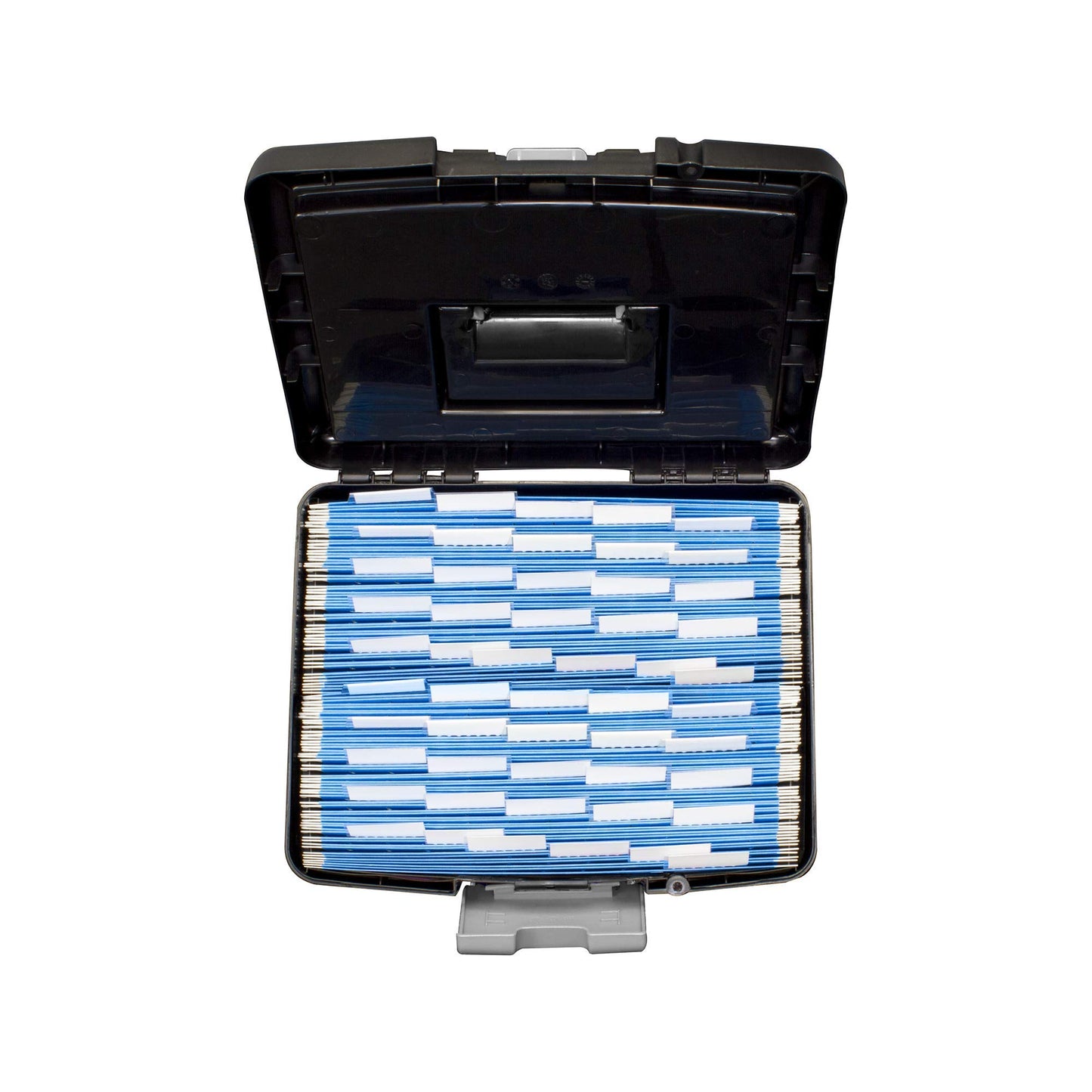 Storex 61504B02C Portable File Box with XL Lid, 11 x 13-1/2 x 11 Inches, Black