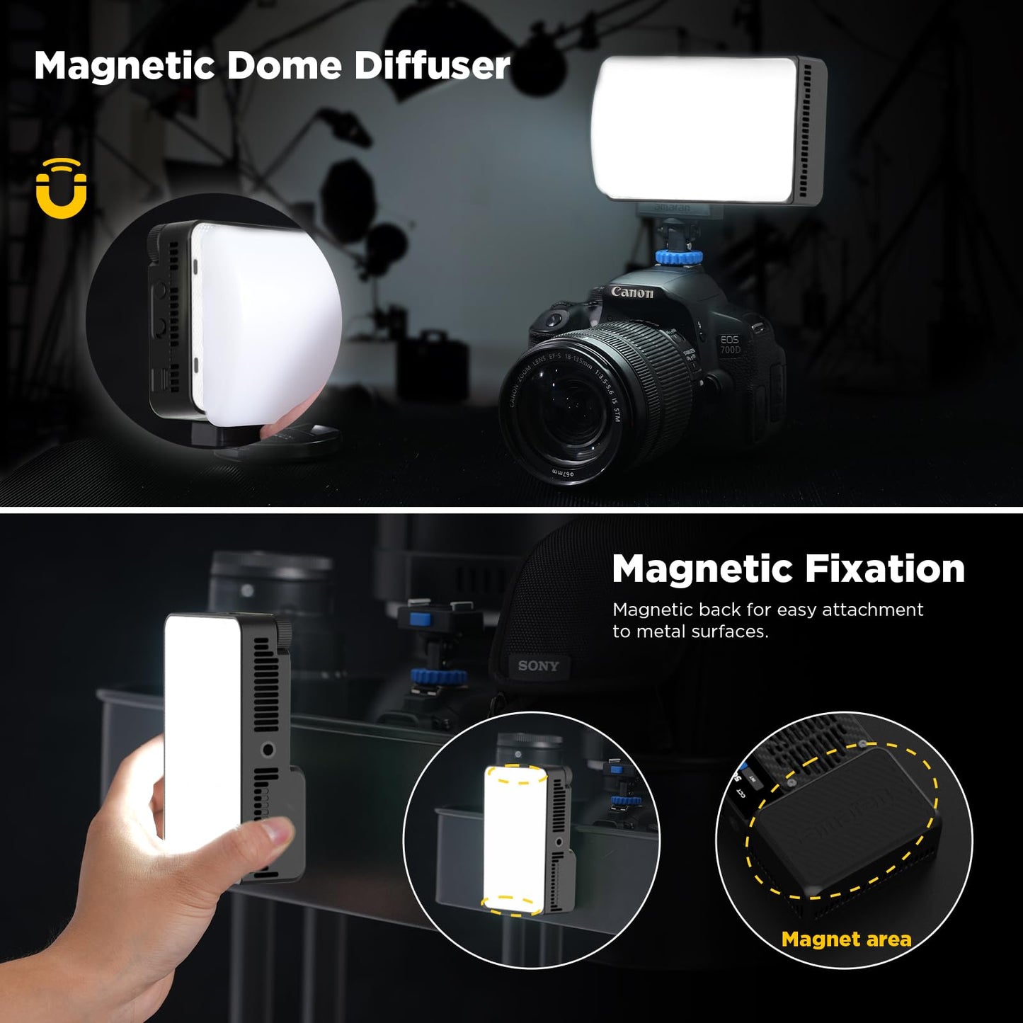 Amaran Ace 25c Pocket RGBWW LED Light, Boost Mode Up to 32W, Full-Color Mini Video Light (2,300-10,000K), 1,171 Lux@1m at 5,600K, 4500mAh Battery with PD Fast Charging for Mobile Creators (Charcoal)