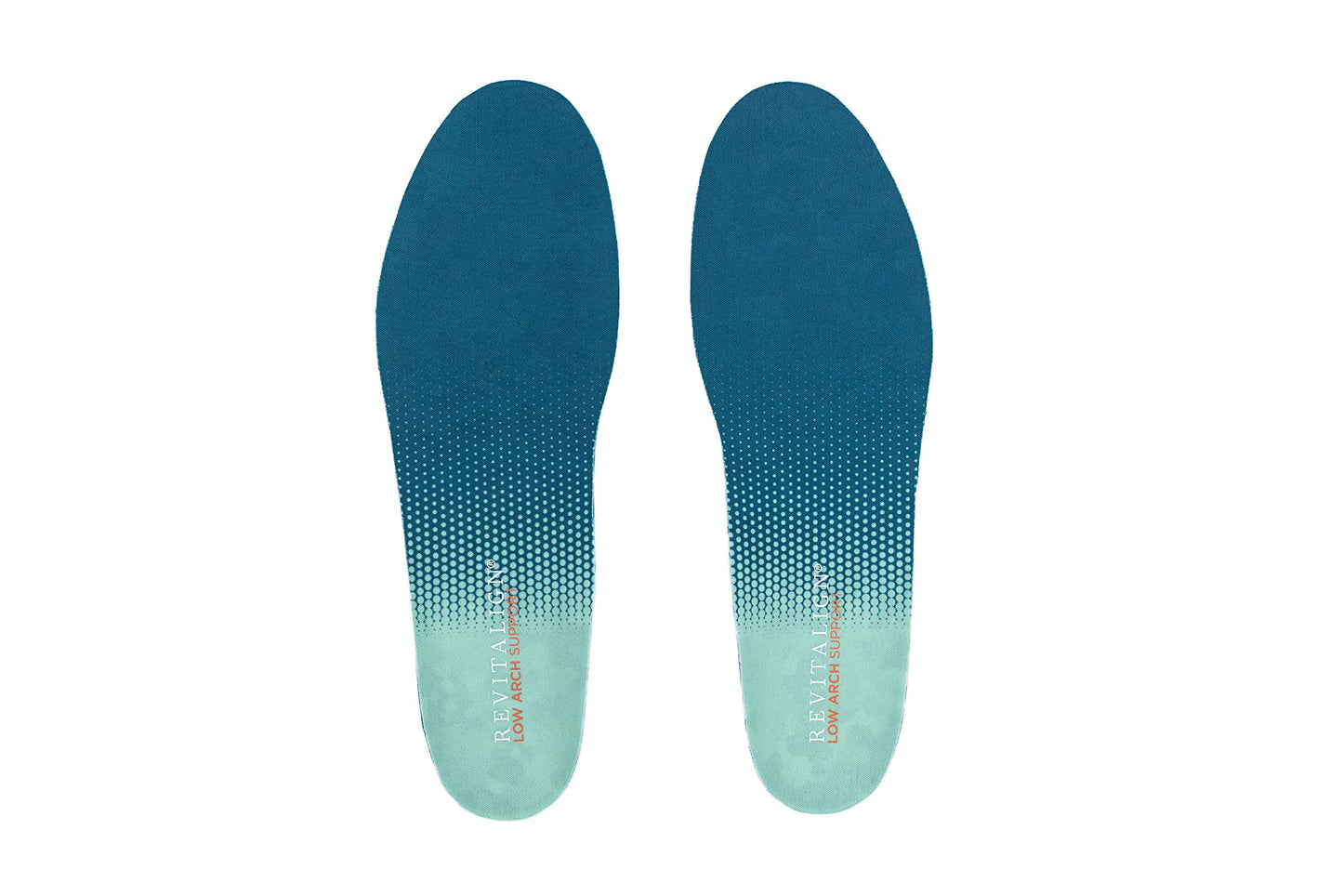 REVITALIGN unisex adult Low Arch Support Insole, Green, W 11-12.5 M 10-11.5 US
