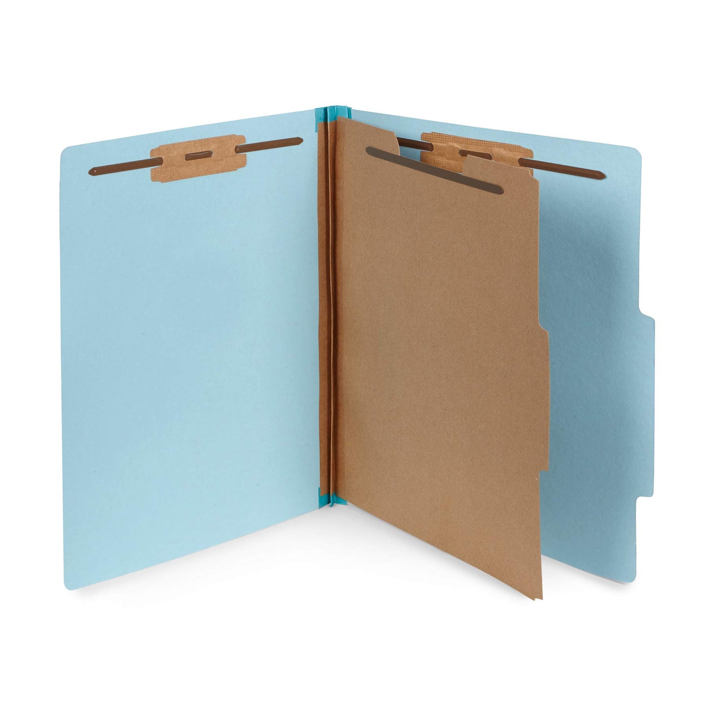 Blue Summit Supplies 30 Blue Classification Folders - 1 Divider - 2 Inch Expansions - Durable 2 Prongs for Standard Medical Files, Law Client Files, Office Reports - Letter Size, Blue, 30 Pack