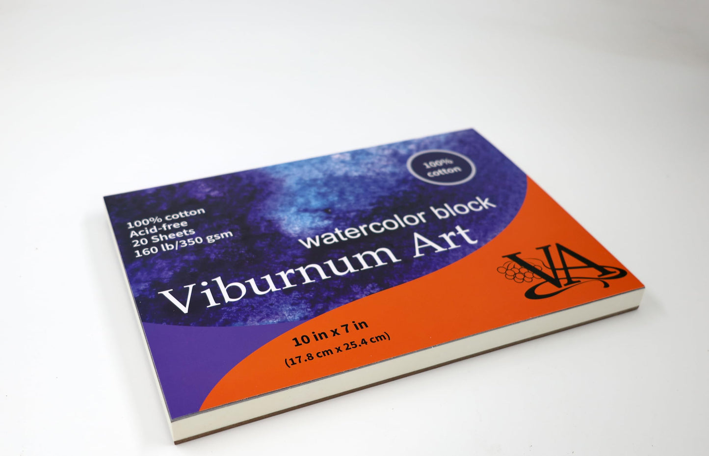 Viburnum Art Cotton Watercolor Paper Pad 160lb/350gsm Cold Press Watercolor Block Watercolor Paper Artist Paper for Adults and Students 20 Sheets 10 x 7 Inches