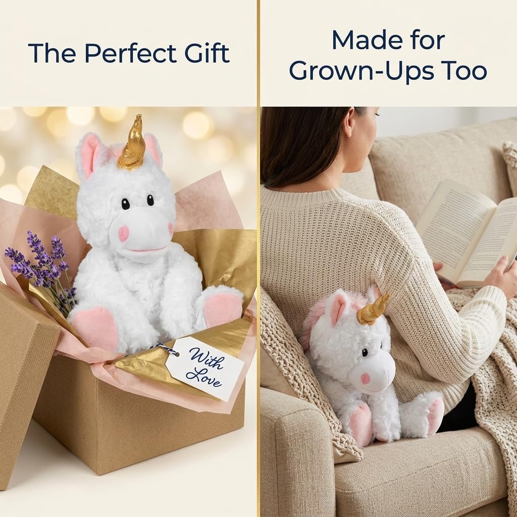 Warm Pals Microwavable Lavender Scented Plush Toy Stuffed Animal - Magical Unicorn