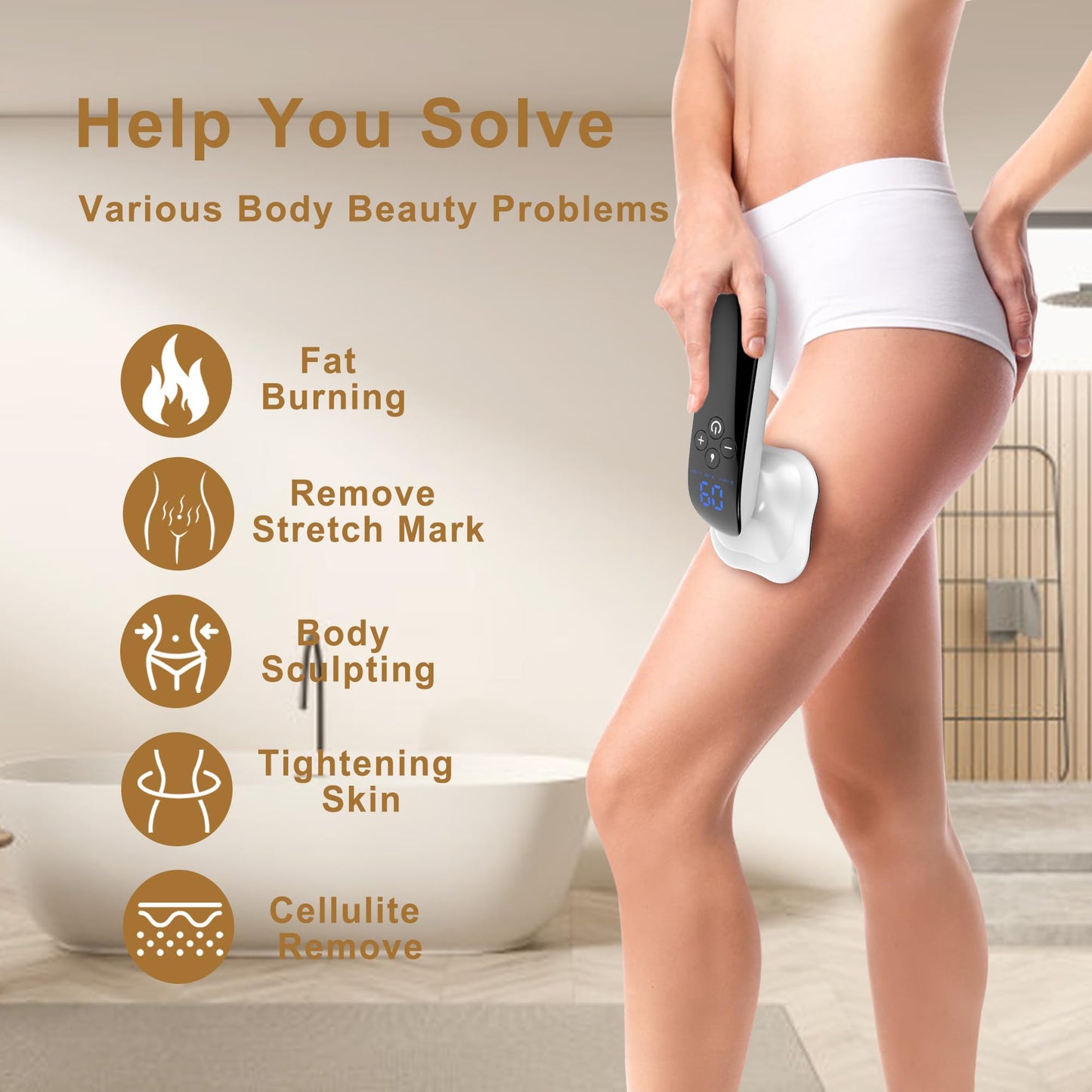 MASIKE Body Machine Upgraded – Professional Handheld Multifunctional Machine for Belly, Waist, Arm, Leg, Butt – Best Gift for Man&Women