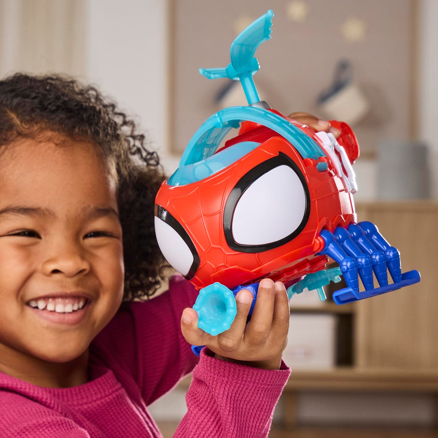 Marvel Spidey and His Amazing Friends Team Spidey Copter, 3-Inch (7.6 CM) Action Figure & Toy Vehicle with Projectile, Super Hero Toys, Ages 3+