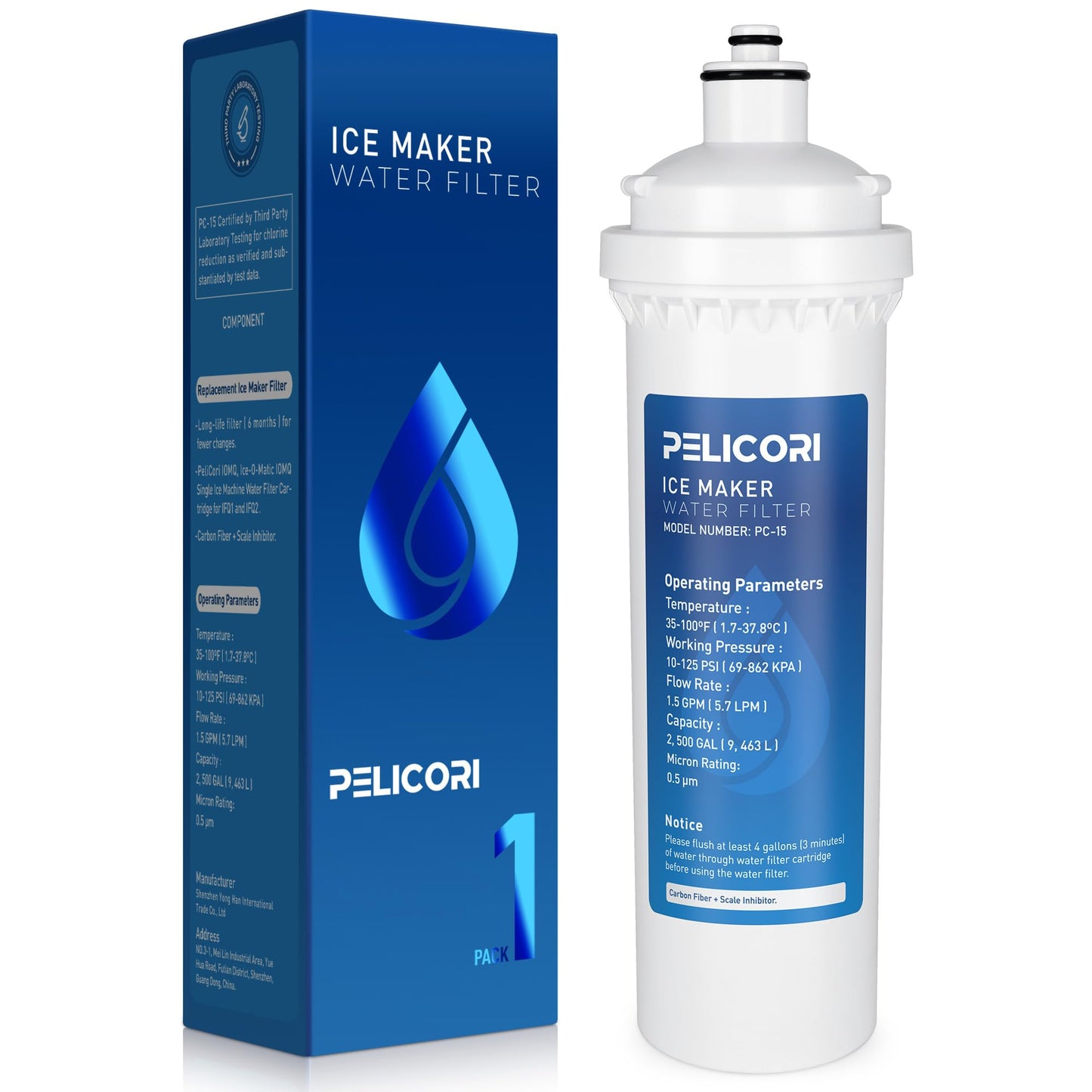 Ice O Matic IOMQ Water Filter for IFQ1 and IFQ2 Systems (1 Pack)