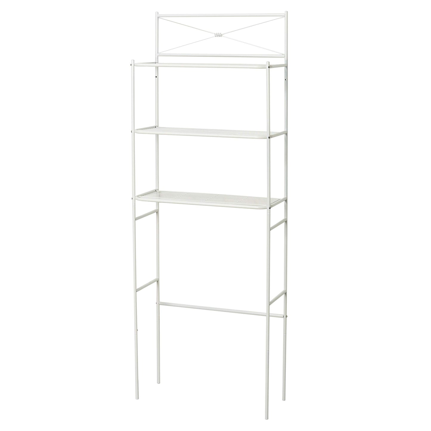 Zenna Home Over the Toilet Storage Shelf Space Saver, Behind Toilet Bathroom Organizer and Storage, Metal Bathroom Organizer with 3 Shelves, White