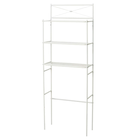 Zenna Home Over the Toilet Storage Shelf Space Saver, Behind Toilet Bathroom Organizer and Storage, Metal Bathroom Organizer with 3 Shelves, White