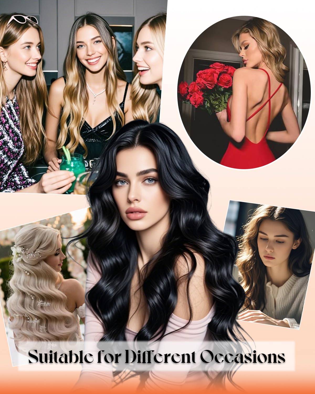 Sunny Weft Hair Extensions Human Hair Brown Sew in Extensions Highlights Hair Wefts Human Hair Sew in Dark Brown Highlights Caramel Blonde Sew in Hair Extensions Real Human Hair 18inch 100g