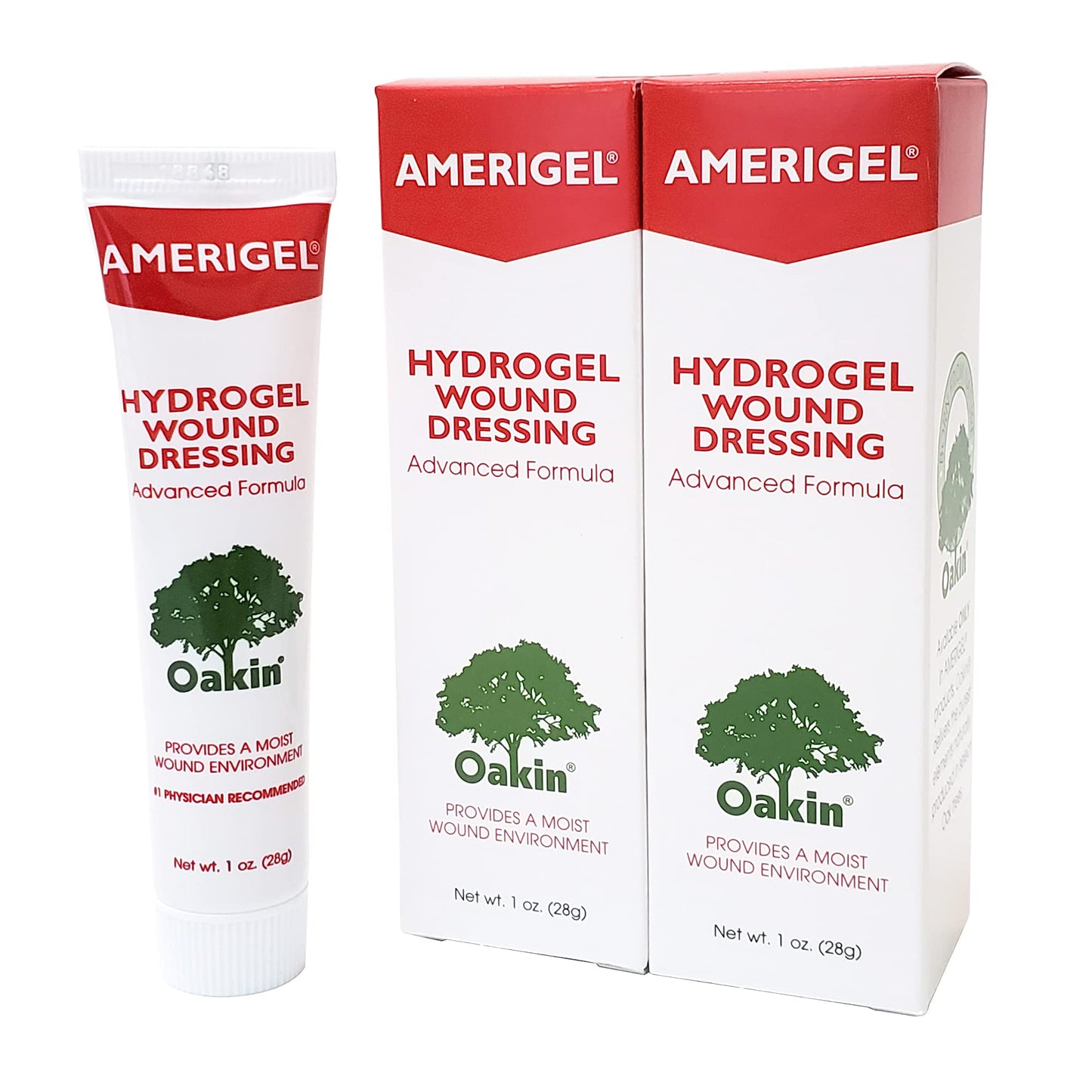 AMERIGEL Hydrogel Wound Dressing (1 oz.) Two Pack - Provides Moisture-Rich Healing Environment for Dry Wounds
