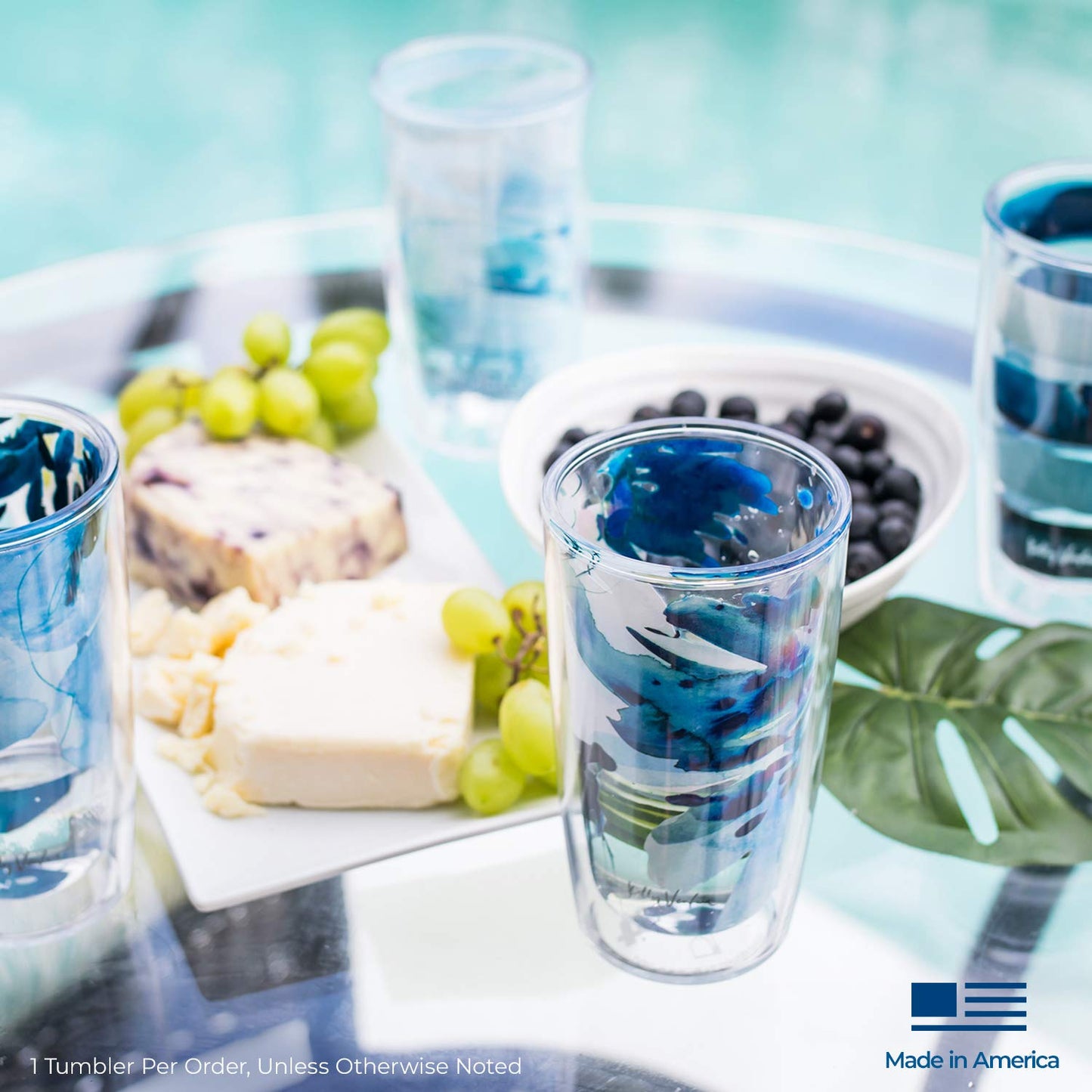 Tervis Kelly Ventura Floral Vista Collection Made in USA Double Walled Insulated Tumbler Travel Cup Keeps Drinks Cold & Hot, 16oz - 4pk, Assorted