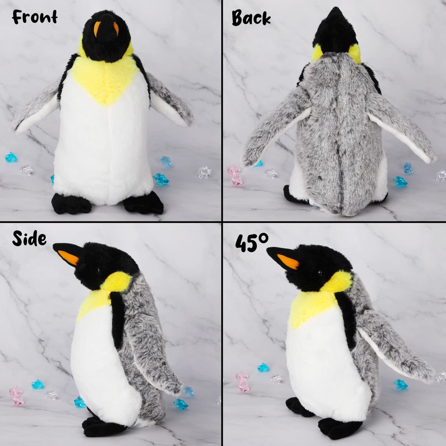 Penguin Plush Toy, 25cm Stuffed Animal Small Plushie Doll, Soft Fluffy Like Real Penguin Hugging Toy - Present for Every Age & Occasion