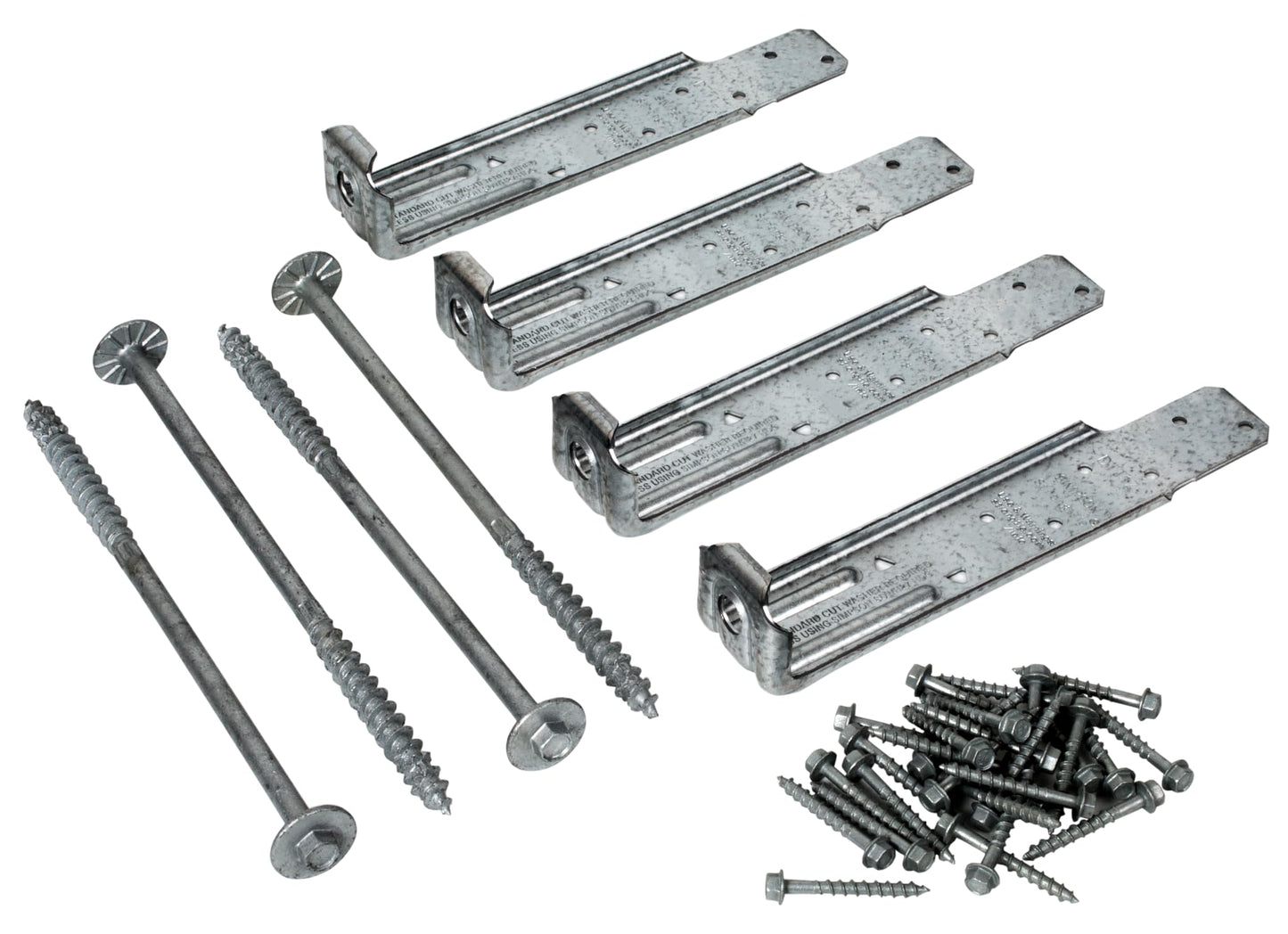 Simpson Strong-Tie DTT1Z-KT DTT1Z ZMAX Galvanized Deck Tension Tie Kit for 2X with Screws (4-Qty) (Pack of 4)