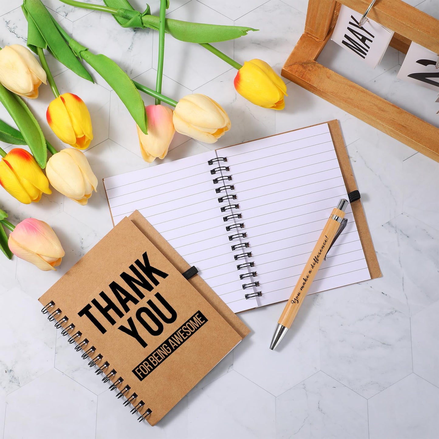 Honoson 30 Sets 2026 Graduation Gifts Bulk CNA Week Spiral Notebooks Teacher Appreciation Gift Inspirational Journal Retractable Pens Encouragement Notepad Thank You Gifts for Staff Employee Coworker