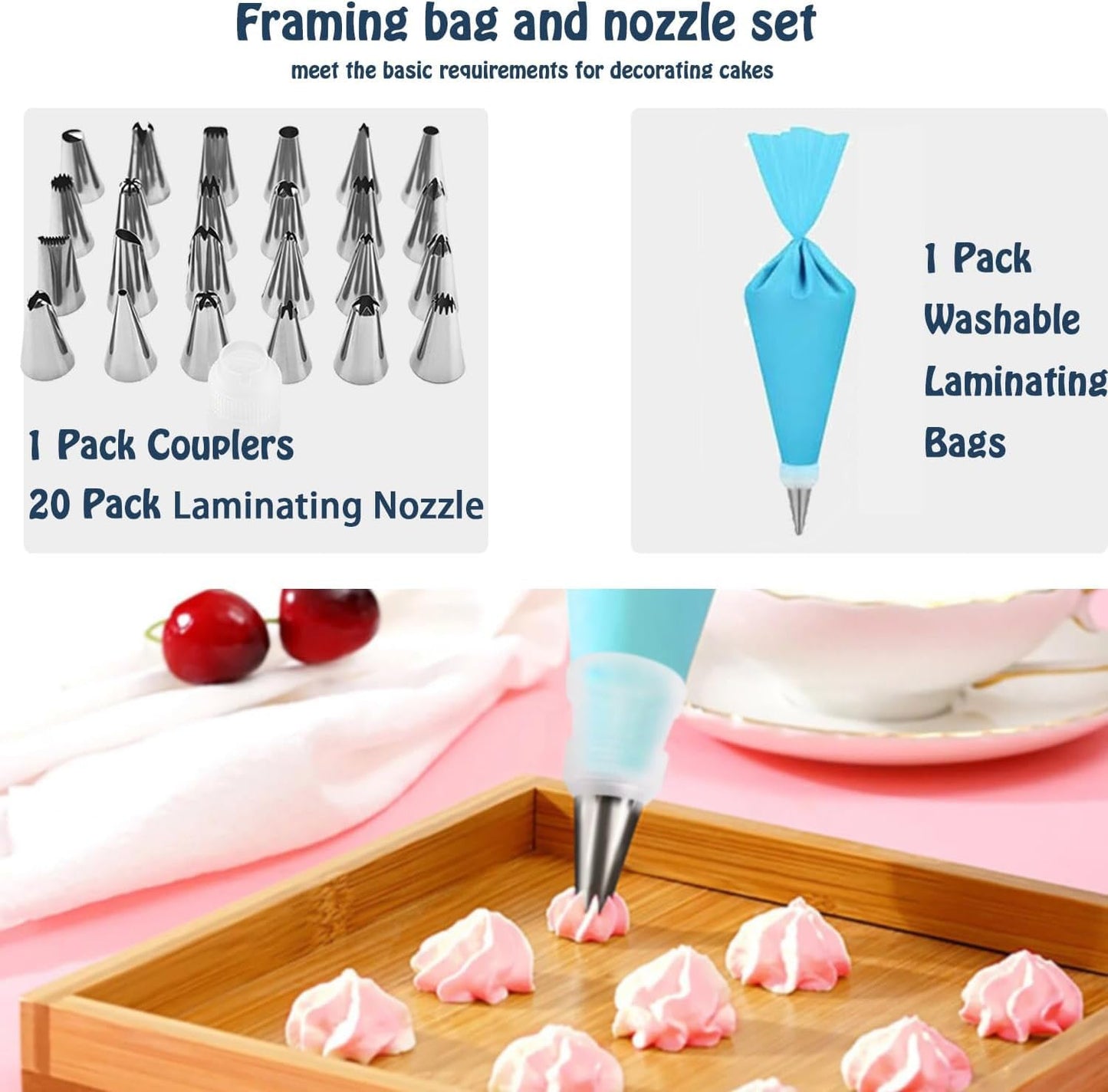 Jninexiu 12 Inch Aluminium Alloy Revolving Cake Stand, Rotating Cake Turntable for Cake, Cupcake Decorating Supplies (35Pcs)