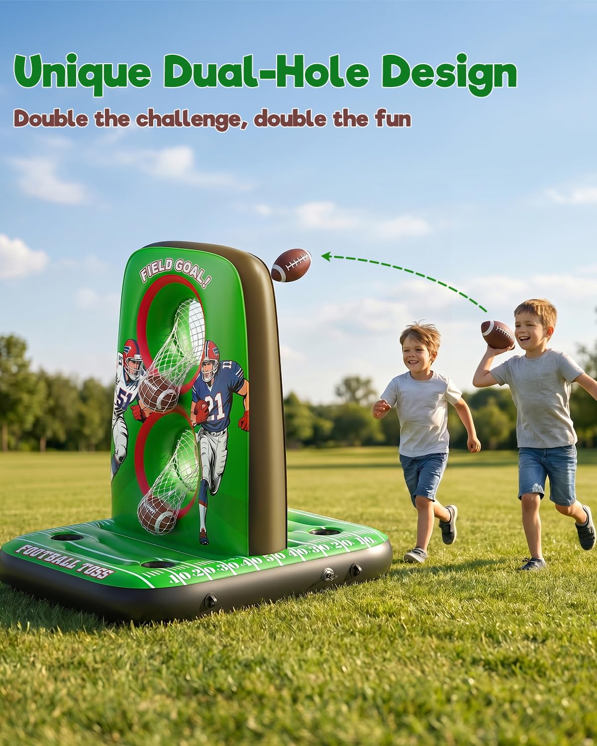 Football Target with 4 Balls & 2 Pumps Inflatable Toy