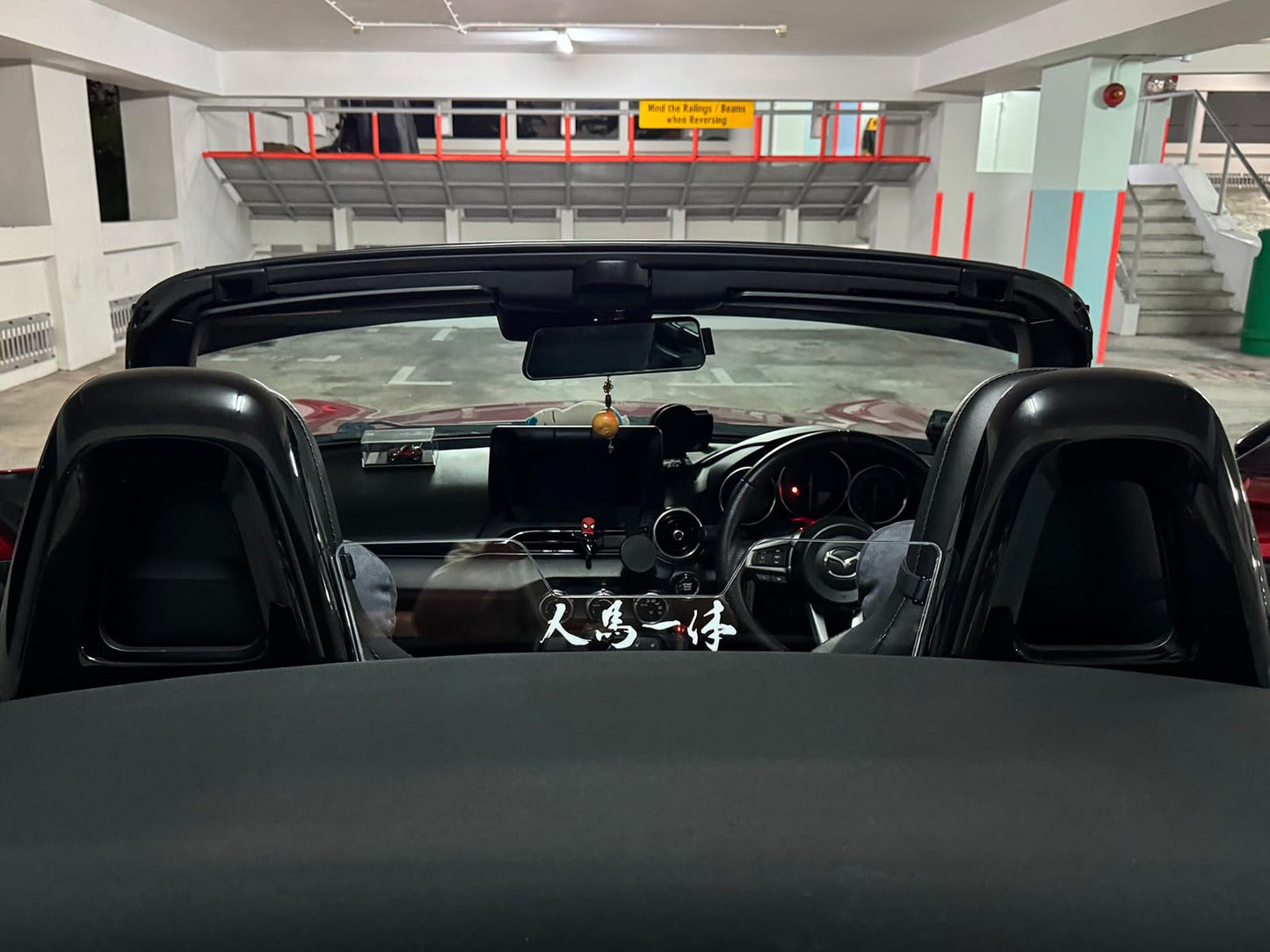 Jovfce Wind Deflector for MX-5 Miata ND Soft Top 2015-2025, No-Drill Tool-Free Installation, Reduces Wind Noise