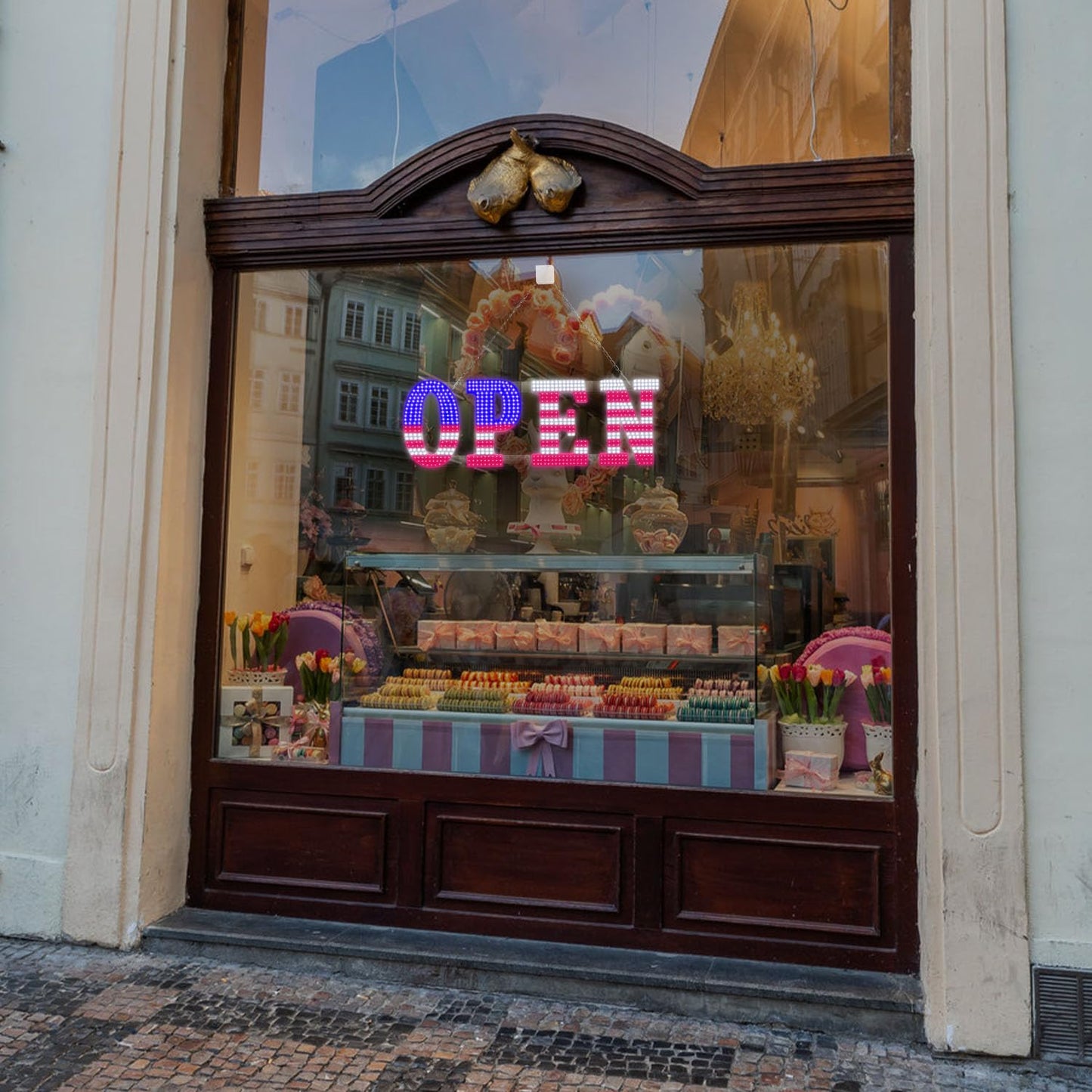30'' x 10" Led Open Sign with Remote Control and Adjustment Brightness & Speed - 14 Mode, Large Open Closed Sign for Bar Store Restaurant Office Hotel Salon USA Flag