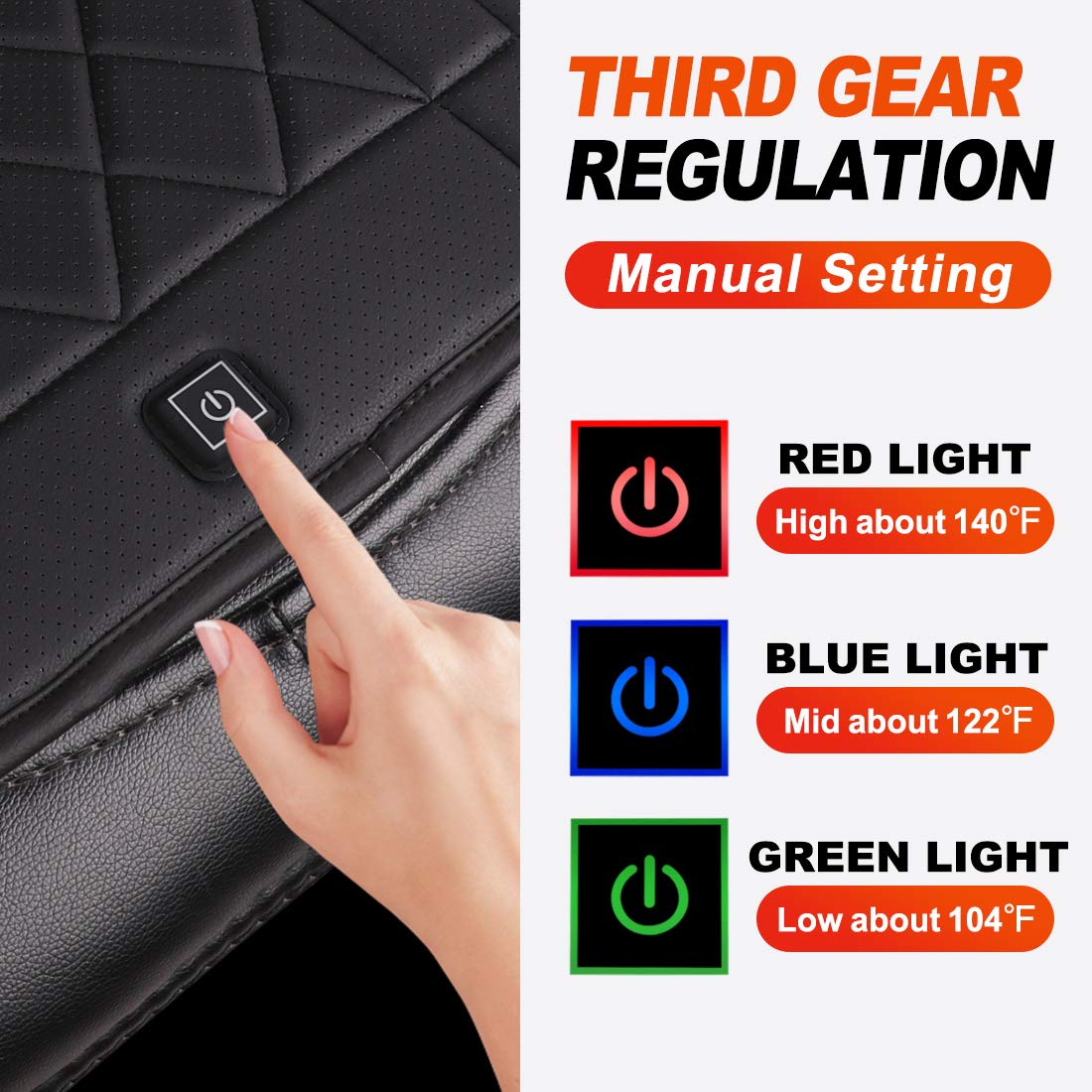 KINGLETING Heated Seat Cushion with Pressure-Sensitive,Heating Chair Pad for Home, Office and More