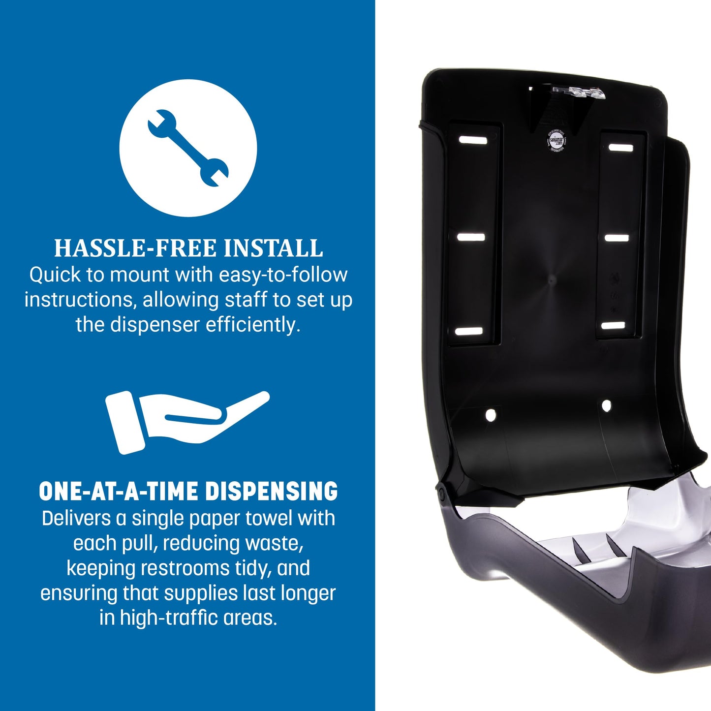 Ultrafold Multifold/C-Fold Towel Dispenser, Oceans, 11.75 X 6.25 X 18, Transparent Black Pearl