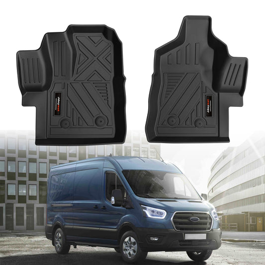 Custom Fit for 2020-2026 Ford Transit 150/250/350 Floor Mats Front Liner 2 Pcs TPE All Weather Accessories (No Transit Connect) (for 2020-2026 Ford Transit)