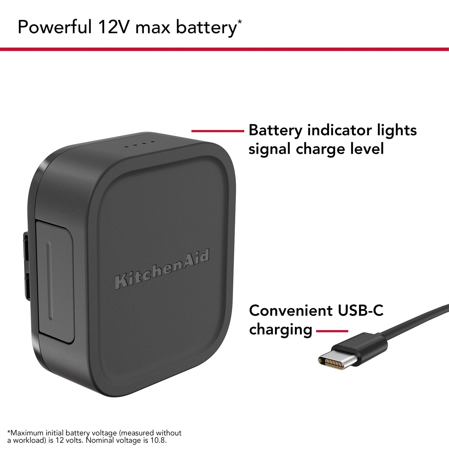 KitchenAid Go™ Cordless 12V MAX Lithium Ion Battery, KRB12