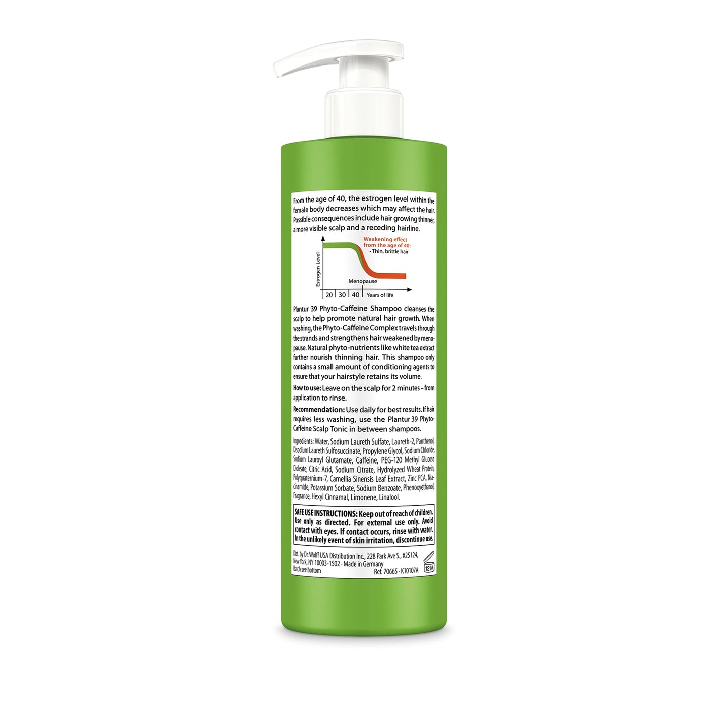 Plantur 39 Phyto-Caffeine Shampoo For Fine Brittle Hair, 16.9 Fluid Ounce (500 mL)