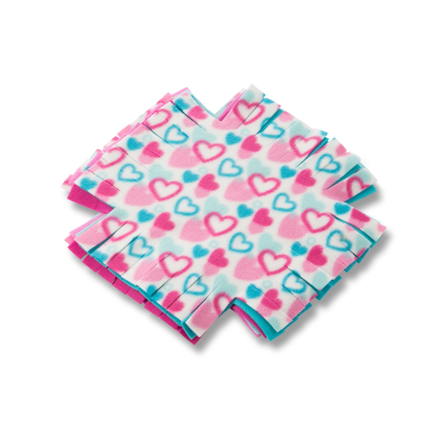 Melissa & Doug Created by Me! Heart Fleece Blanket No-Sew Craft Kit (40 Squares, 3.5 feet x 5 feet)