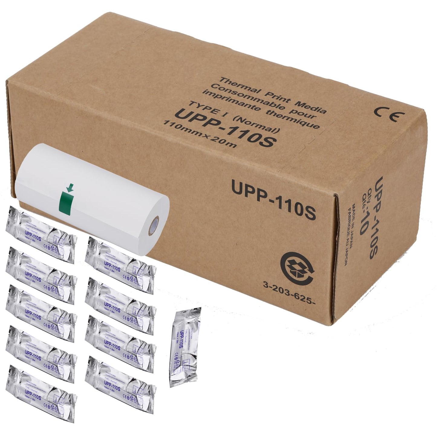 UPP 110S Ultrasound Thermal Print, 110mm x 20m, A6 Black and White Printers