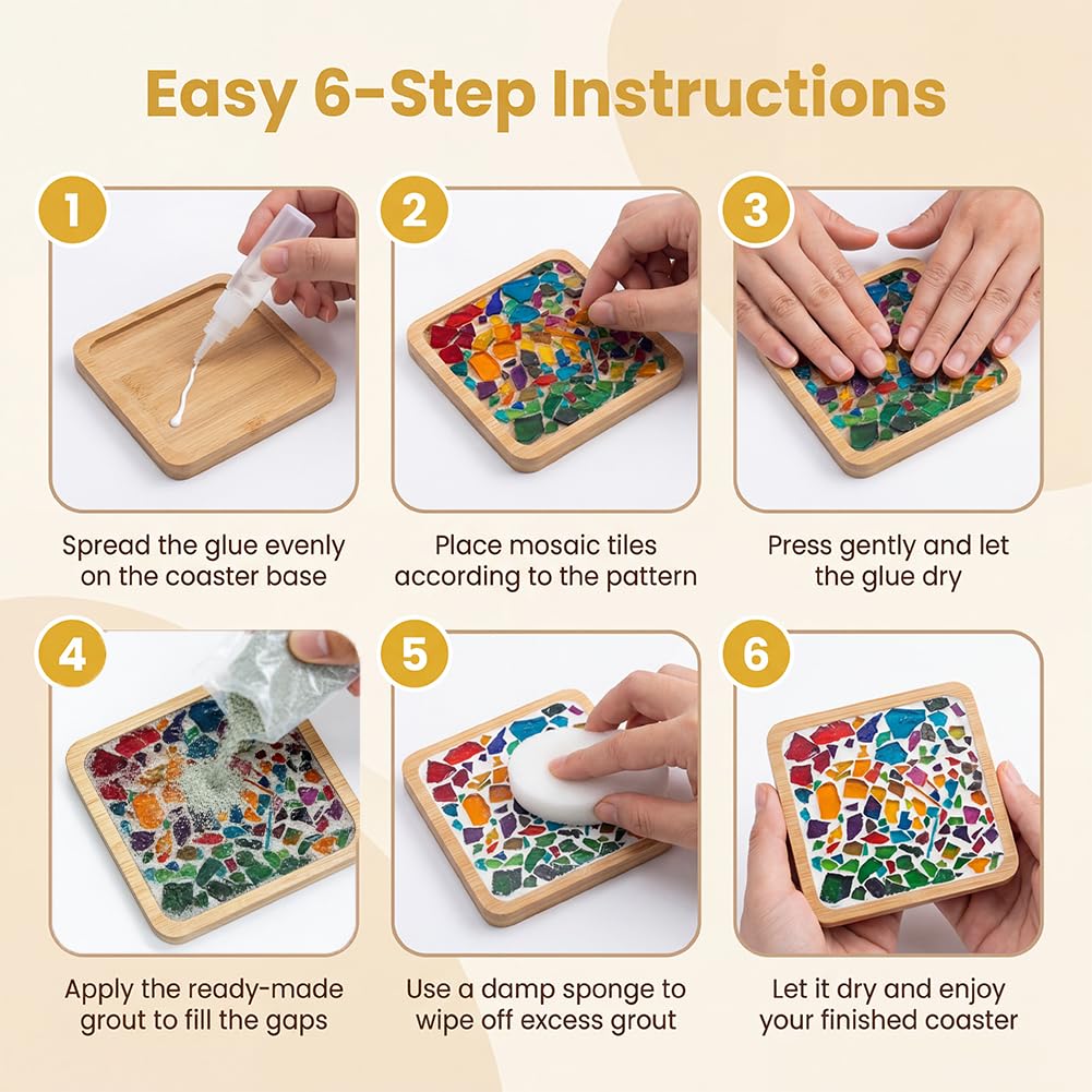 Mosaic Coaster kit (4)