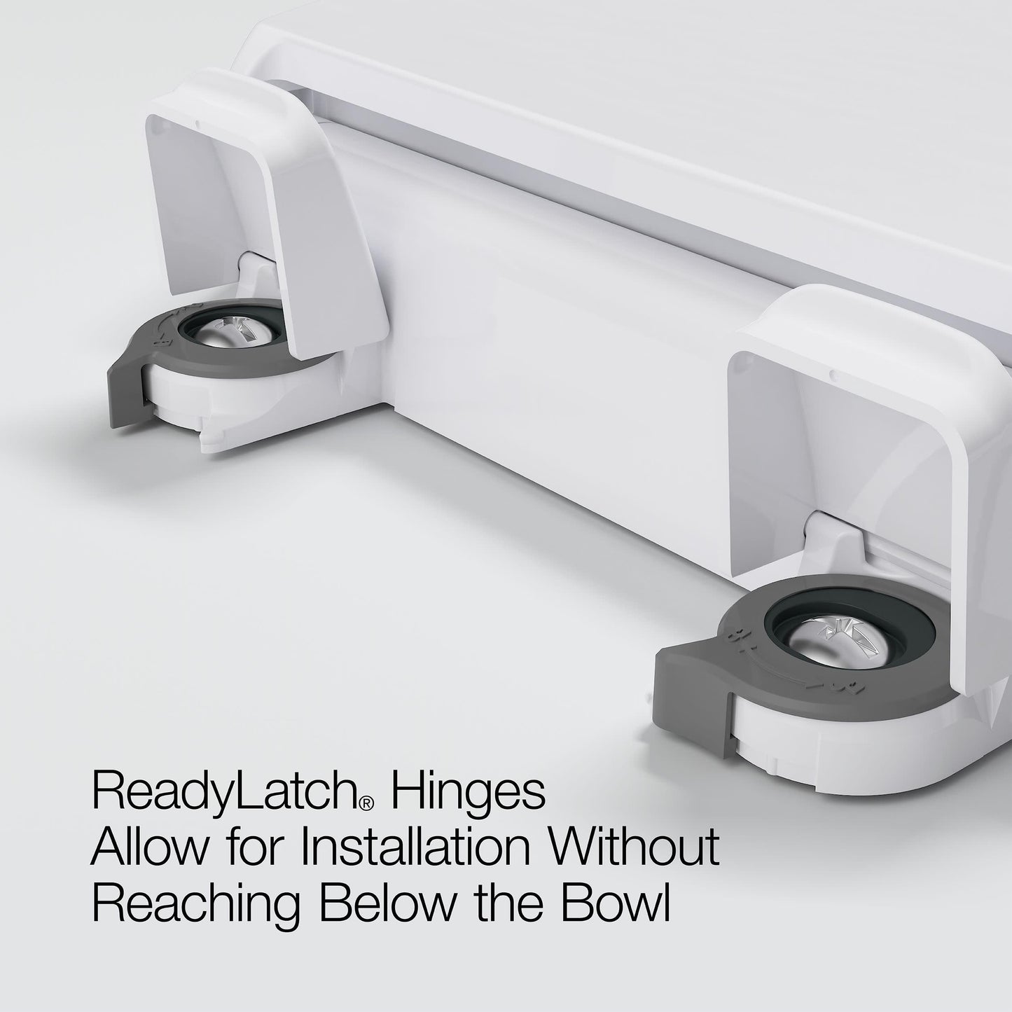 KOHLER K-26801-0 Impro ReadyLatch Quiet Close Elongated Toilet Seat, White Toilet Seat, Grip-Tight Bumpers, New Home Essentials, Slam Prevention