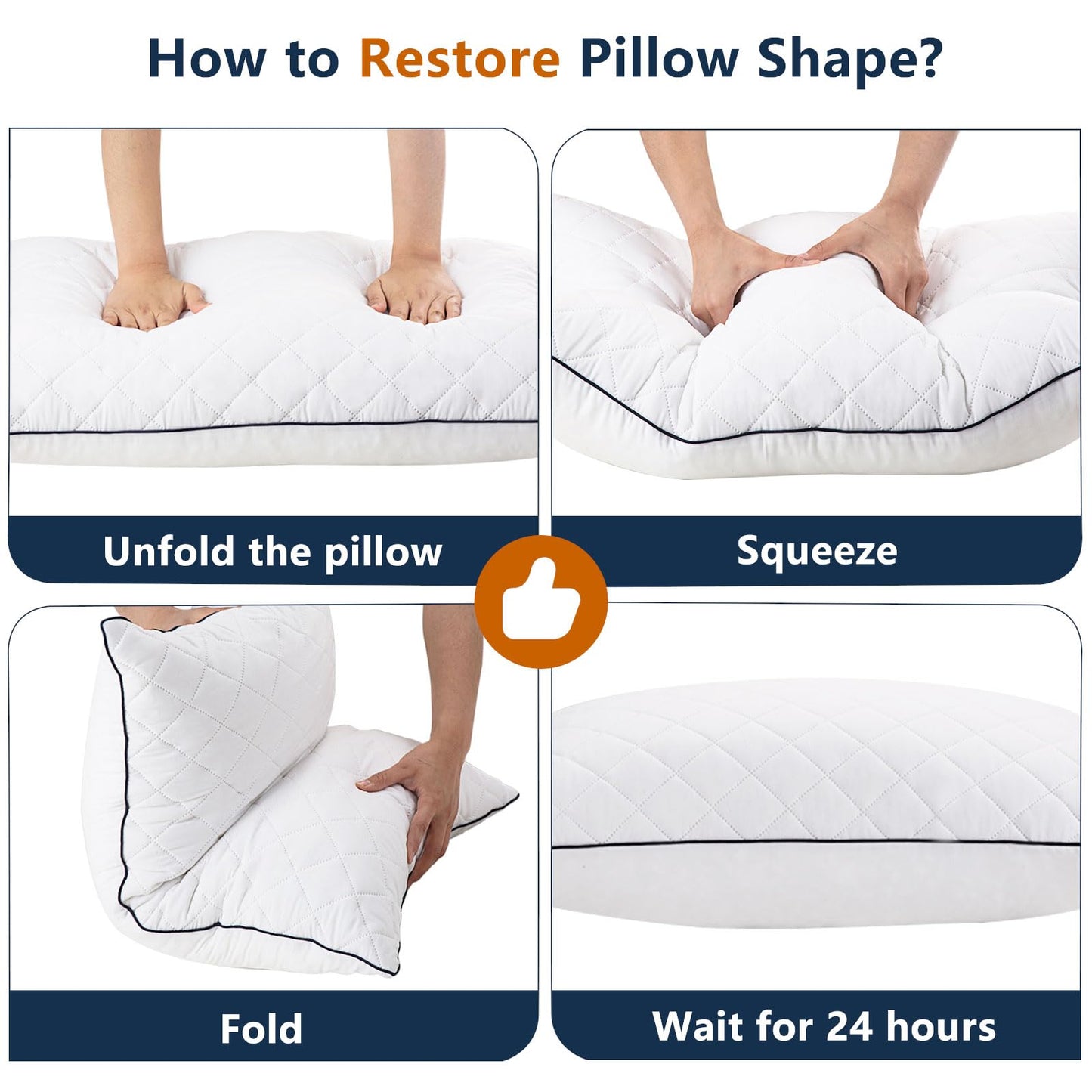 1 MIDDLE ONE Body Pillow, Memory Foam Body Pillows for Adults Sleeping, Long Pillow for Bed, Big Large Firm Full Body Pillow for Side Sleeper, 20x60 Inch (White)