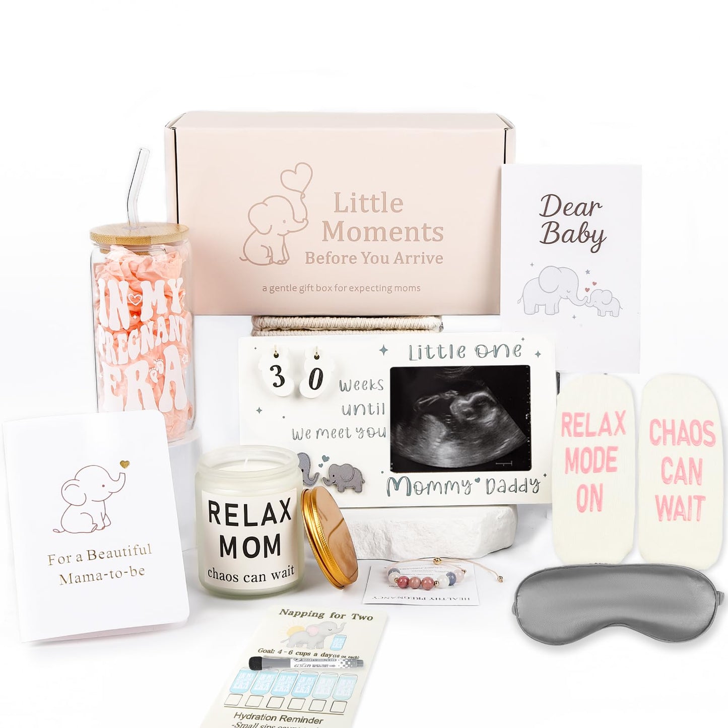 DAMCONME Pregnant Mom Gifts for Mom to Be – Thoughtful Pregnancy Gift Box with Self Care and Keepsakes, Ideal for First Mother’s Day or Gift for Pregnant Wife