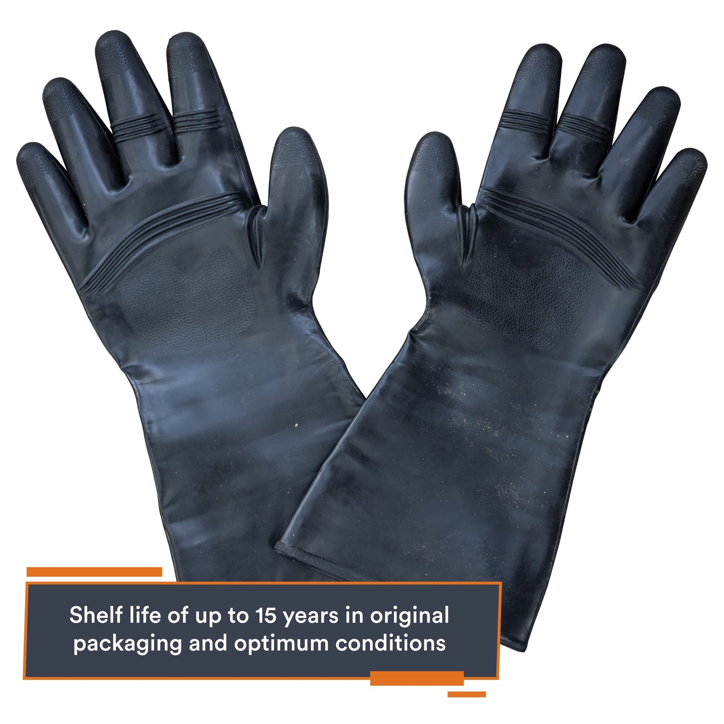 MIRA Safety Protective CBRN Gloves | Reusable Chemical Resistant Heavy-Duty Industrial Work Gloves | Black 1 Pair XS to XXL (Small (SM))