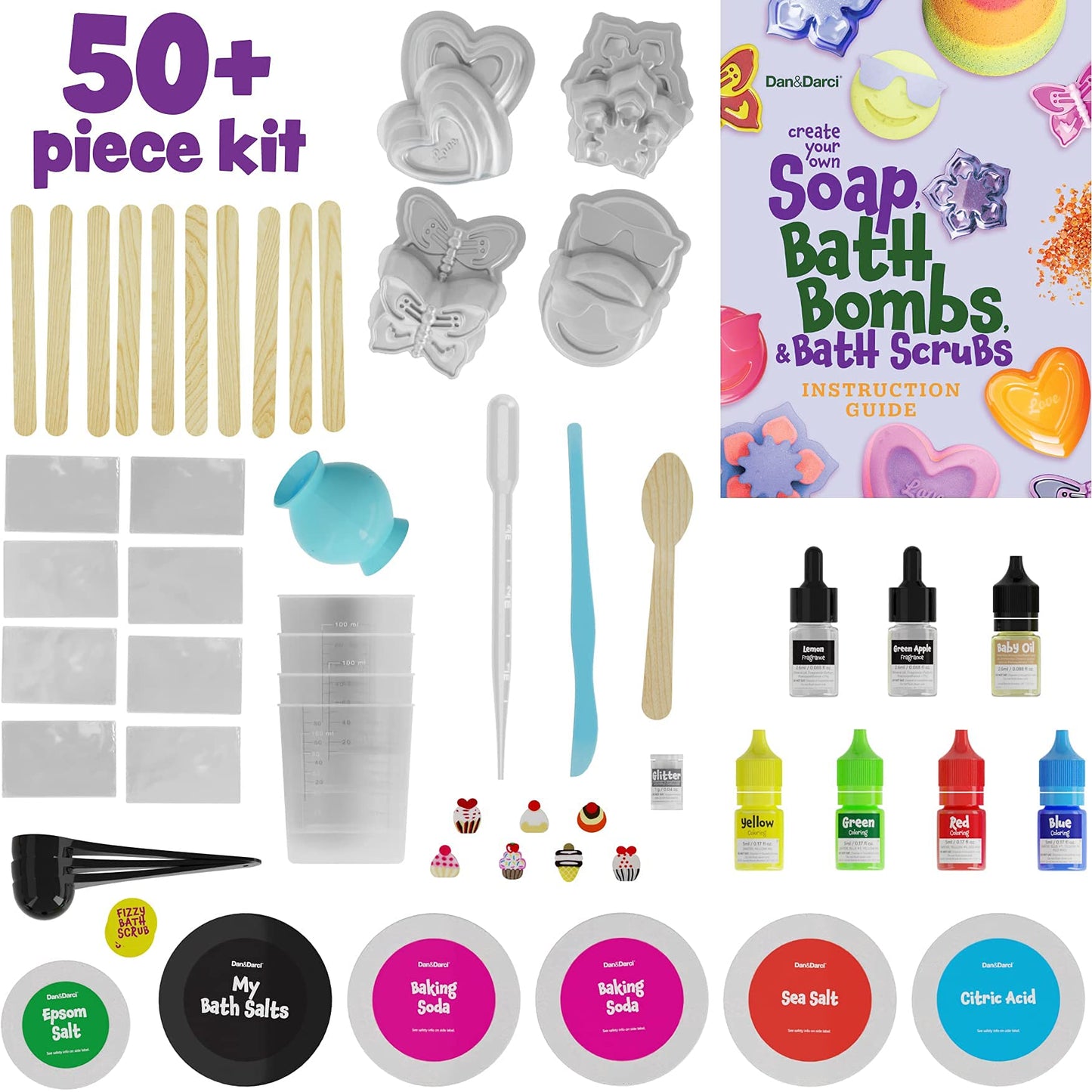 Soap & Bath Bomb Making Kit for Kids - 3-in-1 Spa Science Kits For Kids : DIY Craft project for Kids - Easter Gift for Girls and Boys : Complete Soap Making Kit & Make Your Own Bath Bombs, Soap & Bath Scrubs