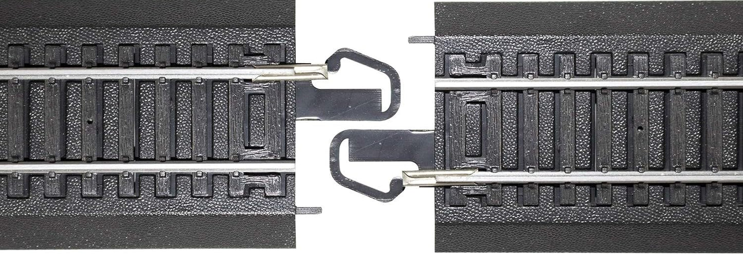 Bachmann Trains - Snap-Fit E-Z TRACK 9” STRAIGHT TRACK - BULK (50 pcs) - STEEL ALLOY Rail With Black Roadbed - HO Scale