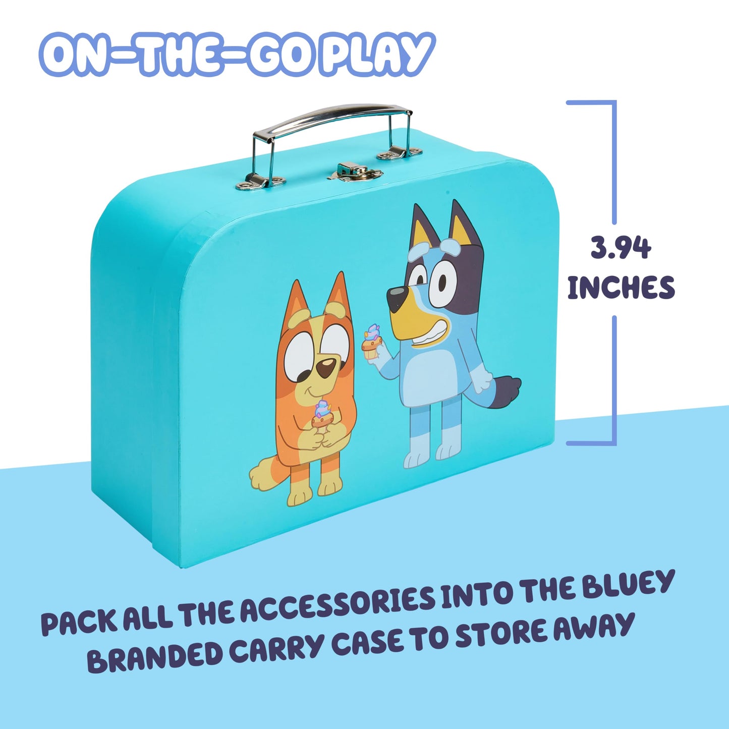 Bluey – Picnic Basket Set – 30 Piece Wooden Roleplay Toy with Carry Case, Cutlery & Pretend Food Accessories for Kids – FSC-Certified Material – Fun Imaginative Kit for 3 Years and Up
