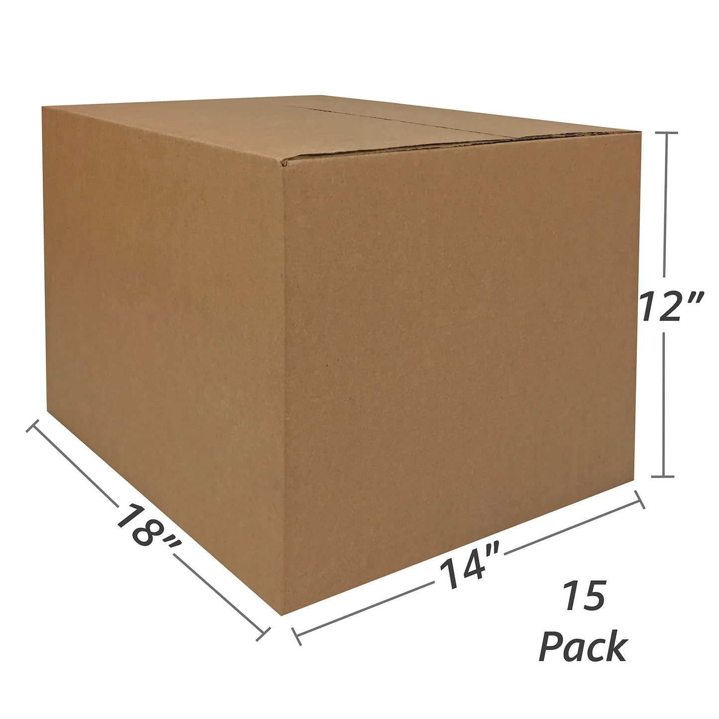 UBMOVE 18 x 14 x 12 inch Medium Size Boxes, 15 Pack, Single Wall Corrugated Cardboard Moving & Storage Boxes for Packing, Moving & Storage
