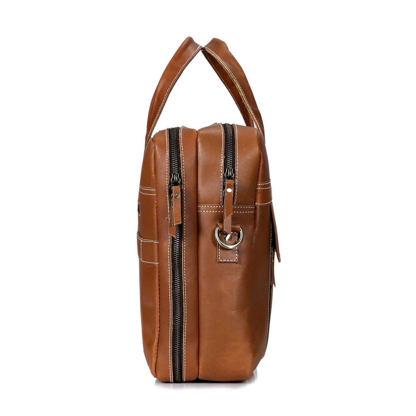 18 Inch Full Grain italian Leather Briefcase for Men, Top Choice Gifts, Handcrafted Laptop Bag (TAN) (18 inch)