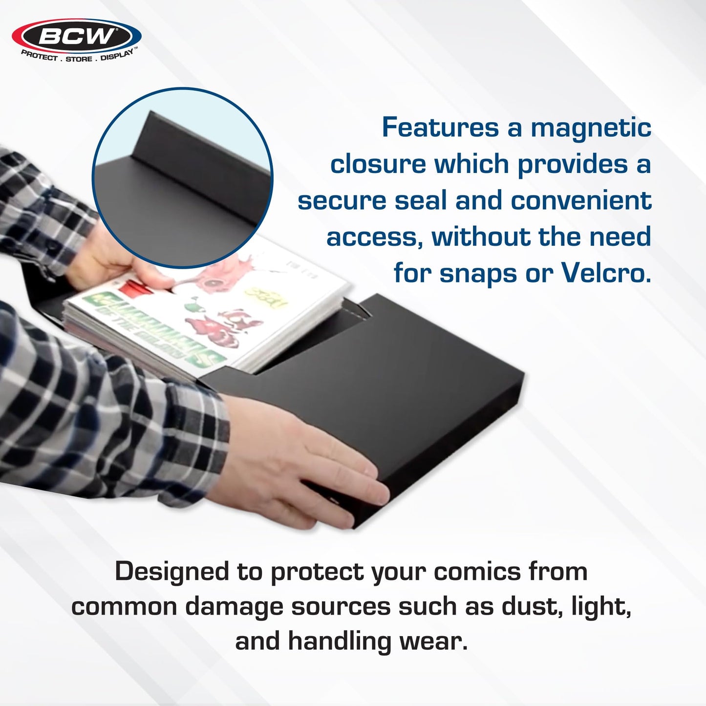 BCW Comic Book Stor-Folio – 2 Pack | Comic Book Travel Case for Current & Silver Age | Magnetic Comic Folio Carrier