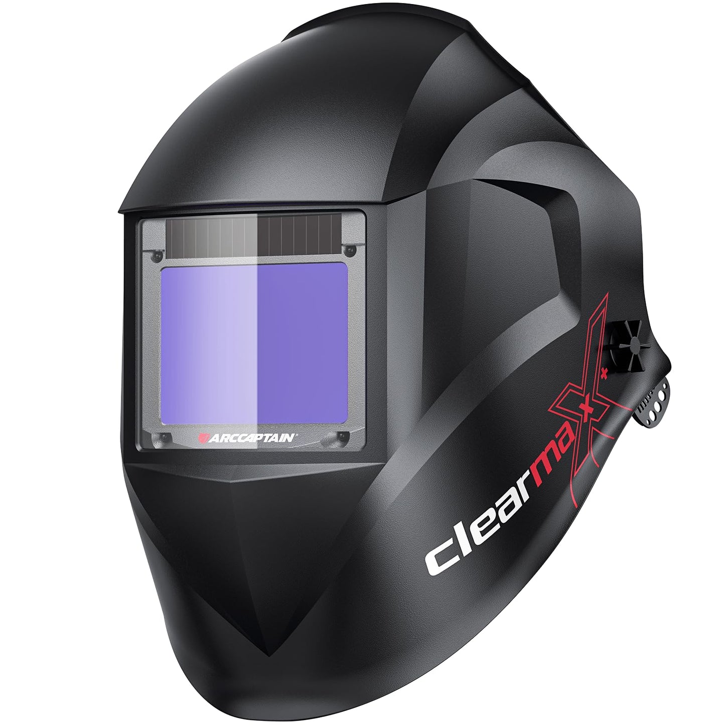 ARCCAPTAIN Internal Control Auto Darkening Welding Helmet, True Color Solar Powered Welding Hood with 4 Arc Sensors, Wide Shade 3/4-8/9-13 for ARC TIG MIG Welding Mask