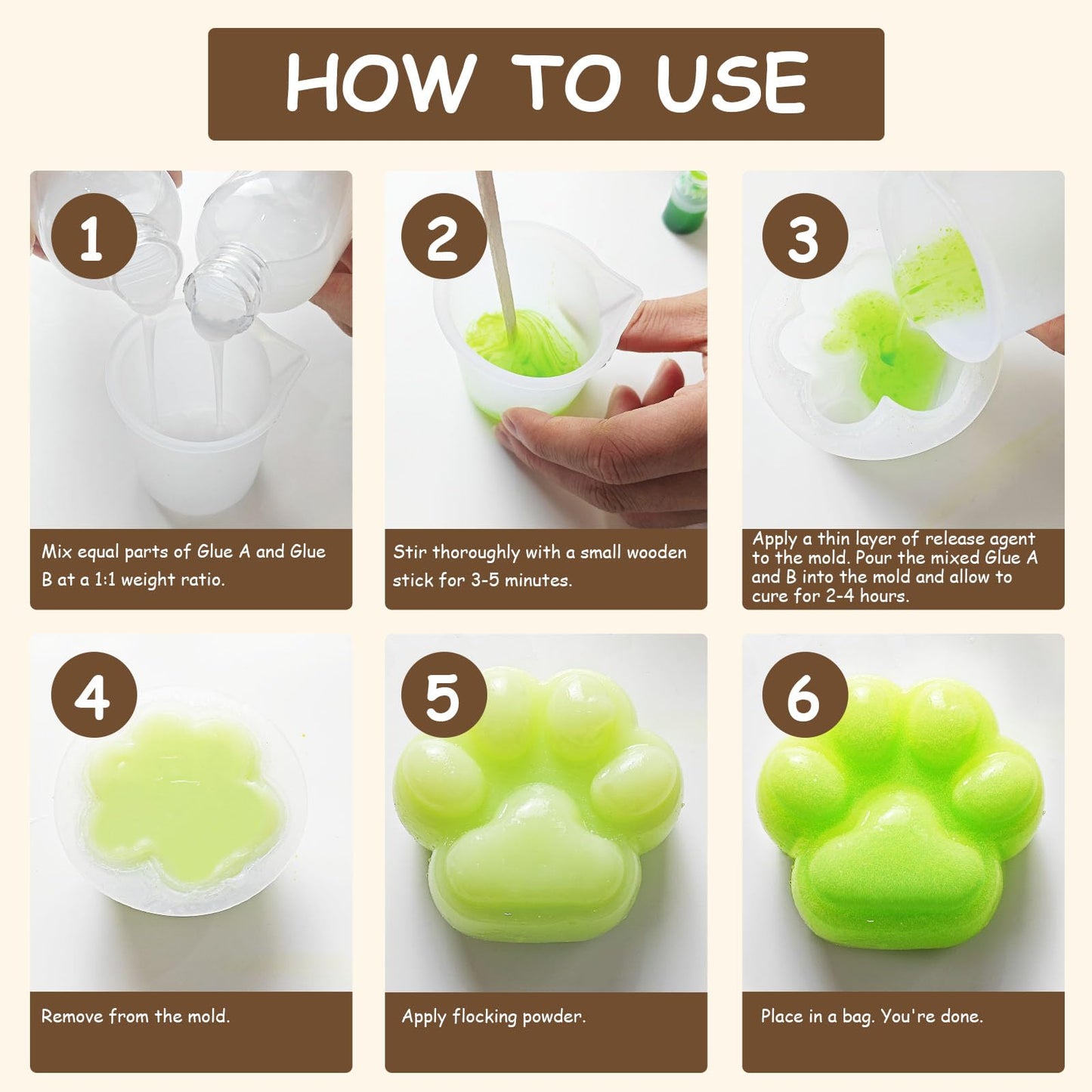 GDDP Squishy Making Kit, 18oz DIY Liquid Slilicone Squishy Kit, Liquid Silicone 1:1 AB Ratio Epoxy Resin Mix with 3 Molds(Cat Claw, Cheese, Rabbit)