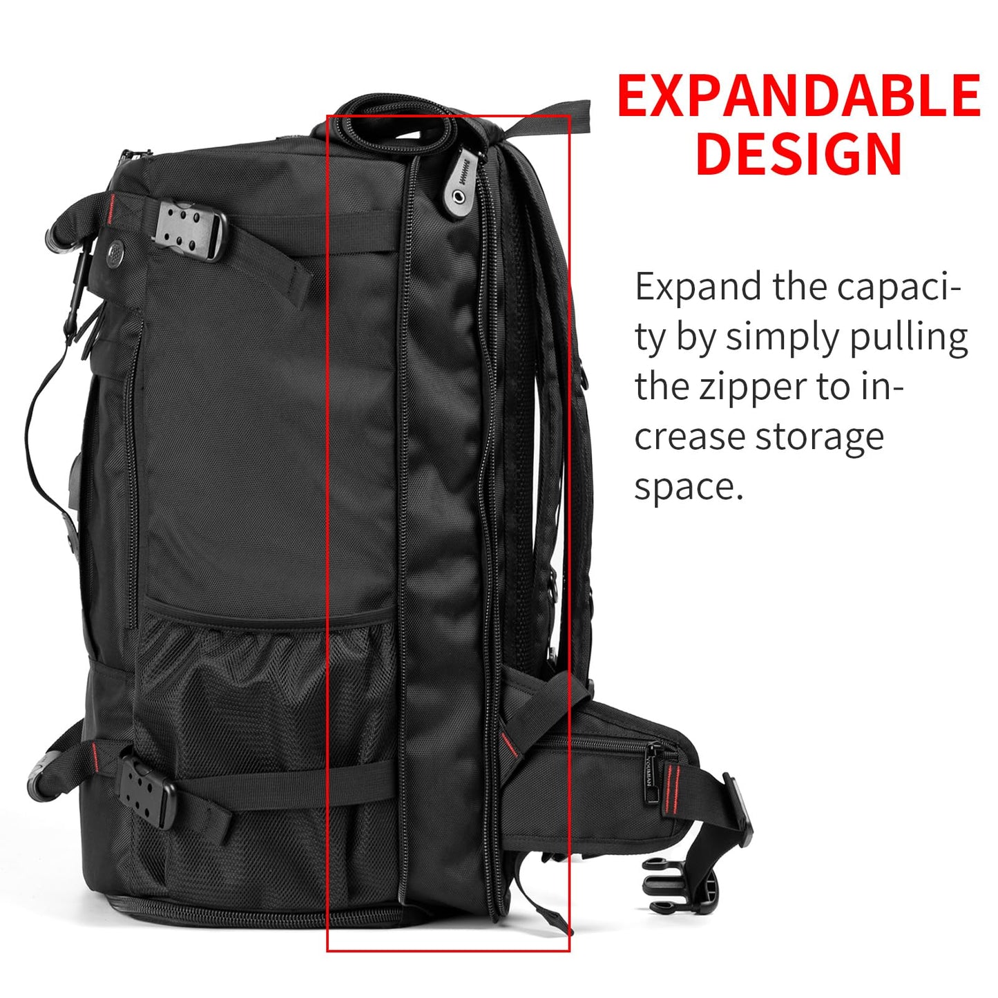 YOUMIAN Travel Backpack Carry On Backpack Durable Convertible Duffle Bag Fit for 15.6 Inch Laptop for Men and Women hiking airplane shoes bag extendable three way uses multiple