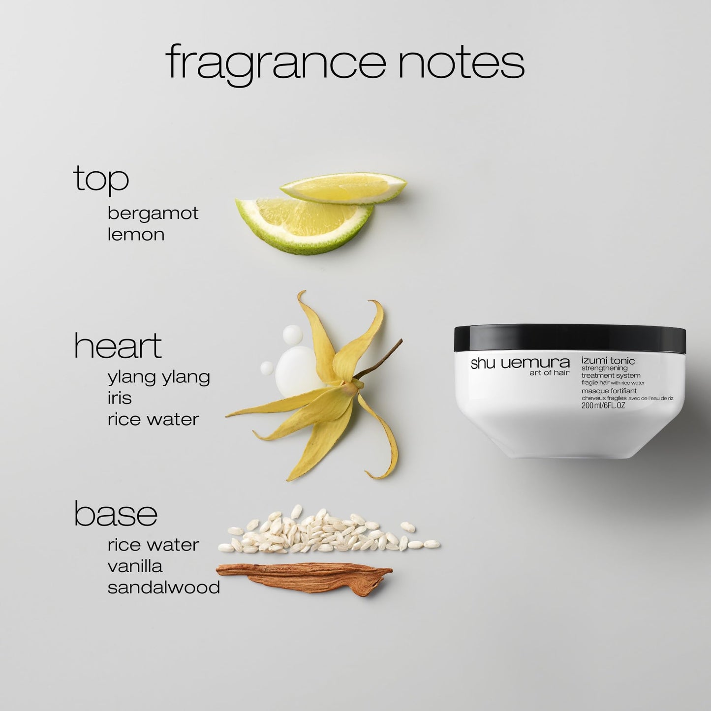 Shu Uemura Izumi Tonic Strengthening & Thickening Rice Water Hair Mask, Nourishes and Repairs Damaged Hair, Smooths and Adds Shine, With Japanese Rice Water