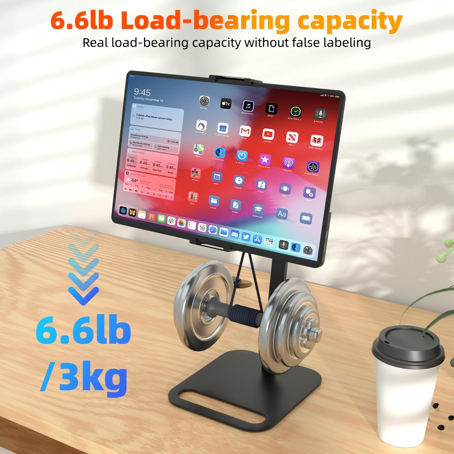 AiFeelife Vertical Portable Monitor Stand, Upgrade Knob Adjustment Portable Monitor Holder for 15.6 17.3 18.5 Inch Screen, Ergonomic Travel Monitor Mount, Tablet Stand for iPad 12.9‘’