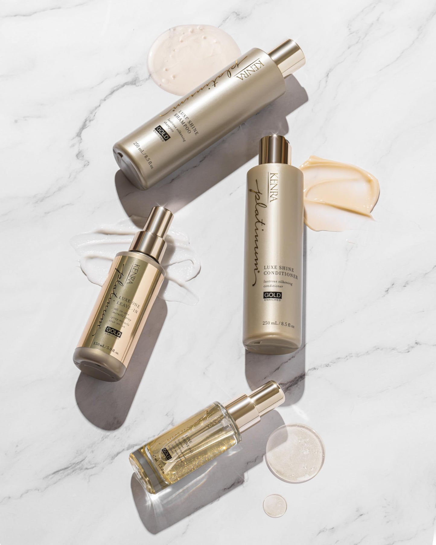 Kenra Platinum Luxe One Leave-In | All-In One Miracle Spray | Enriched with Precious Gold | Opulent Slip & Shine | Thermal/Heat Protection | Medium To Coarse Hair | 5 fl. Oz