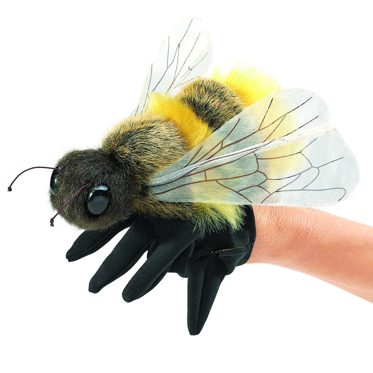 Folkmanis Puppets 3028 Honey Bee Hand Puppet, Yellow/Black