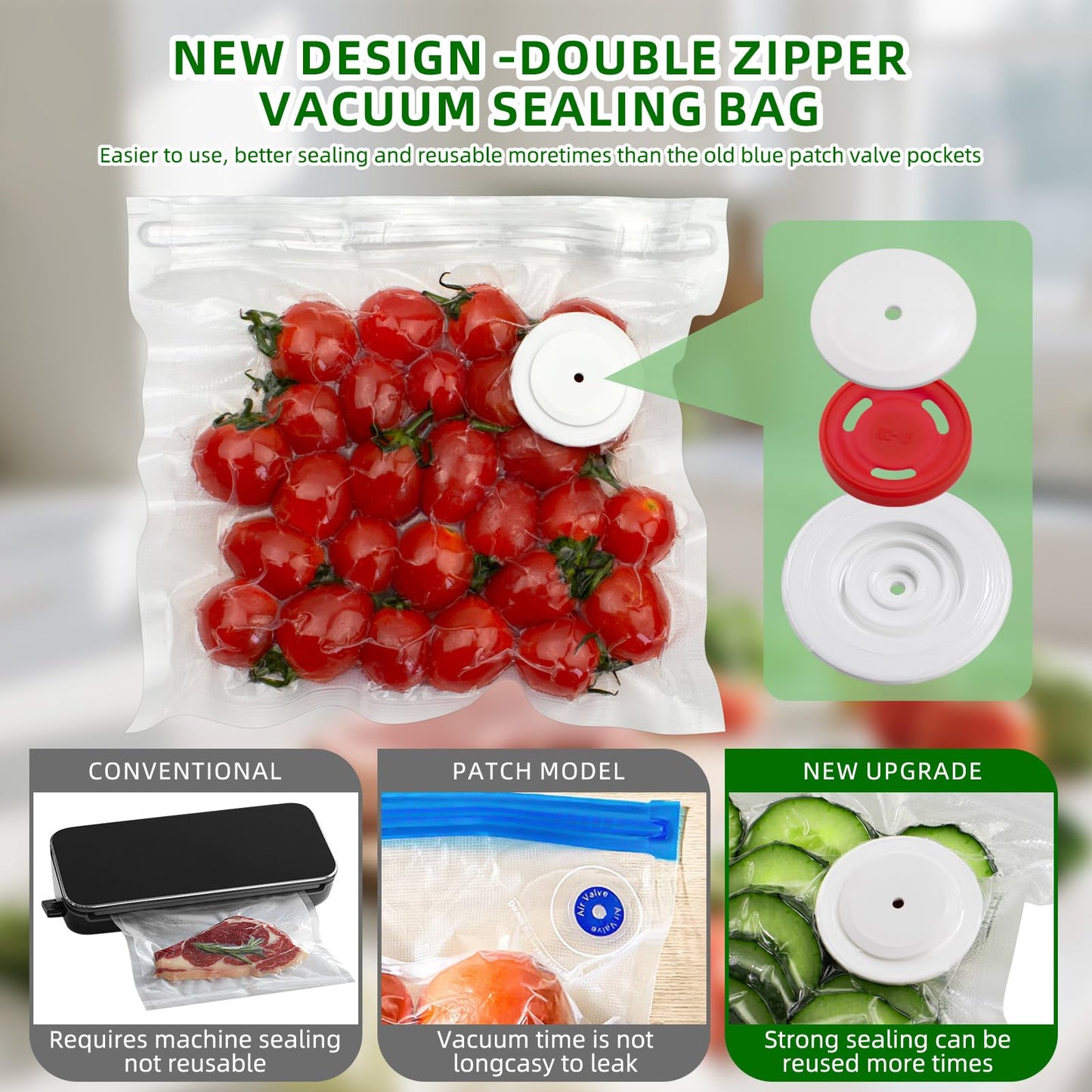 Vacuum Sealer for Food, Handheld Saver Compact Vacuum Sealer Machine with 30 Reusable Bags for 10X Preservation & Fresh
